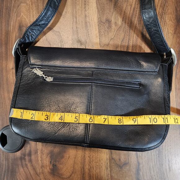 Vintage American Angel Black Leather Handbag NWT - Picture 11 of 15